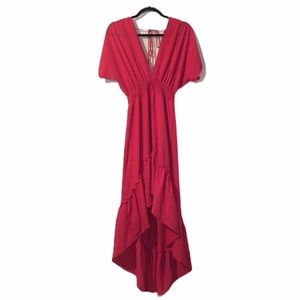 NWT Flying Tomato pink high low dress